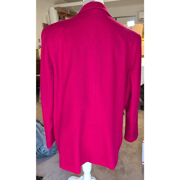 Dumas Blazer Womens LRG 14 Red Wool Jacket One Button Lined Vintage Made In USA - Picture 3 of 13